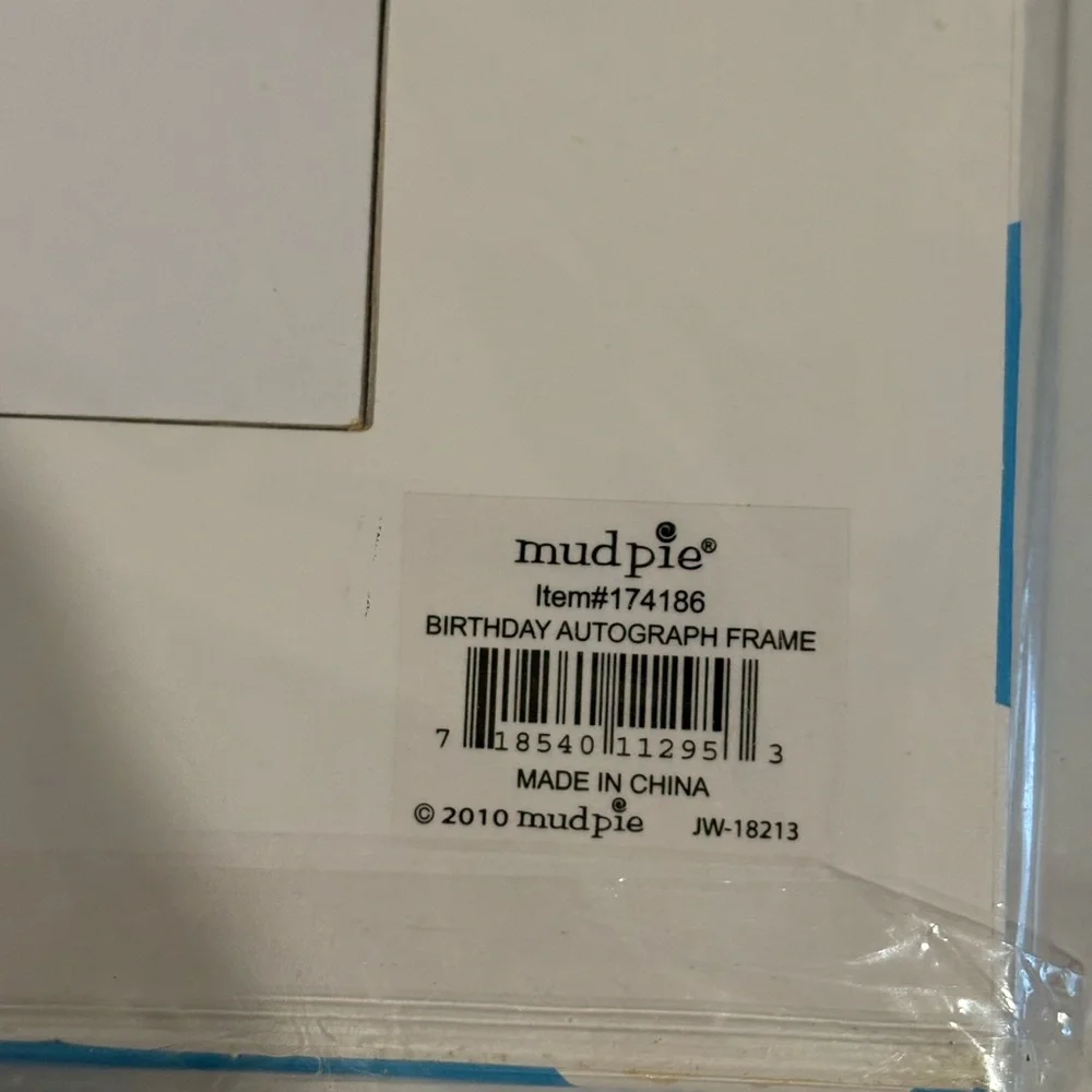 Mud Pie Birthday Boy Autograph Picture Frame NWT